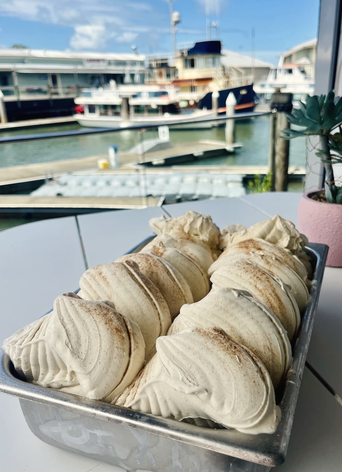 Gelato overlooking Noosa Marina